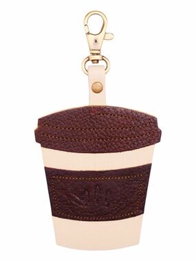 PORTLAND LEATHER Breakfast Coffee Keychain